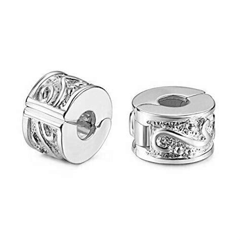 lock for pandora bracelet|clasp stopper for pandora bracelet.